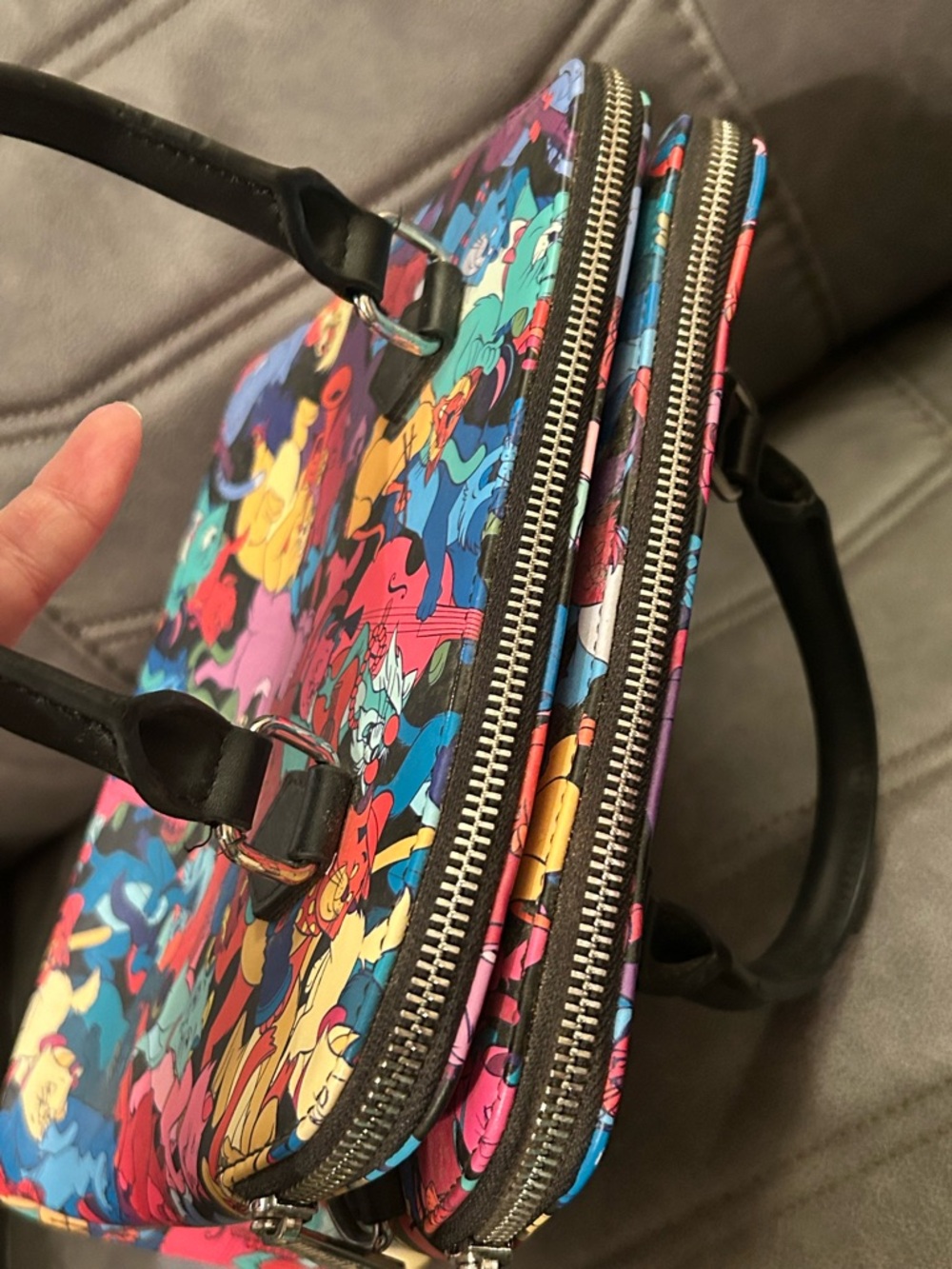 Loungefly Multicolor Disney Aristocats Satchel with Black Trim - Picture 9 of 16